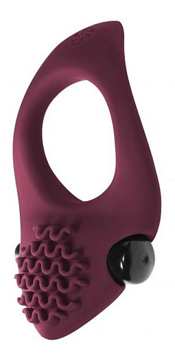 Бордовое эрекционное виброкольцо Lola toys Pure Passion Midnight 1300-02lola