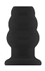 Чёрная анальная пробка с тоннелем Shots Media BV №49 Small Hollow Tunnel Butt Plug 3 Inch SON049BLK (7,7 см)