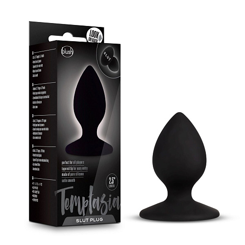 Чёрная анальная пробка Blush Novelties Slut Plug BL-81205 (6,3 см)