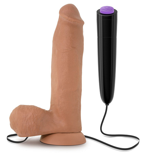 Кофейный вибратор Blush Novelties 8 Inch Vibrating Cock BL-52377 (20,3 см)