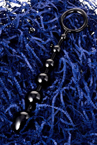 Анальная цепочка чёрного цвета A-toys 761310 (19,8 см)