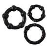 Набор из трех чёрных эрекционных колец Bior toys Sex Expert SEM-55002