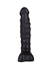 Чёрный анальный стимулятор с мошонкой Сумерки богов 4050-22 CD DD (14 см)