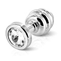 Серебристая ребристая пробка DIOGOL ANNI Ano silver plated T3 8120010045 (9 см)