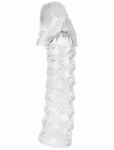 Прозрачная закрытая насадка на пенис Hustler BATMAN SLEEVE 37018 (11,7 см)