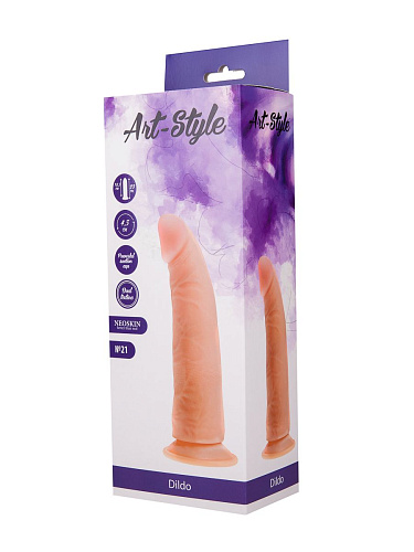 Телесный фаллоимитатор на присоске с загнутой головкой LOVETOY (А-Полимер) ART-Style 010707 (19,5 см)