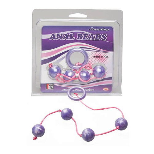 Фиолетовые анальные шарики Dream Toys GOOD VIBES ANAL BEADS MEDIUM 20050