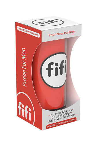 Красный нереалистичный мастурбатор Fifi MALE fred1