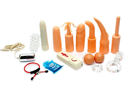 Телесный эротический набор для анально-вагинальной стимуляции Seven Creations Sex Toy Kit 4404MK-INB11XSC