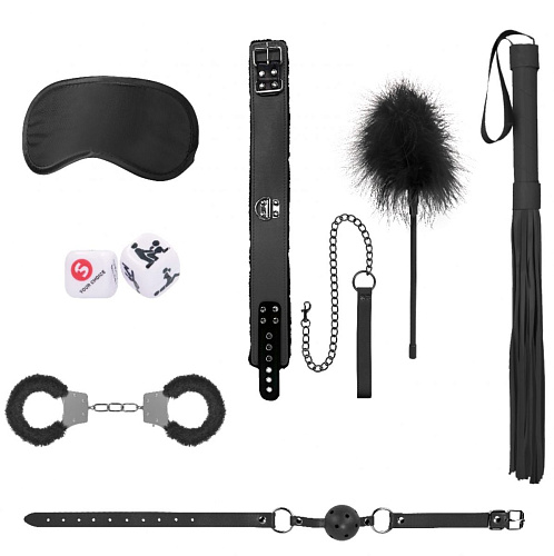 Чёрный игровой набор Shots Media BV Introductory Bondage Kit №6 OU369BLK