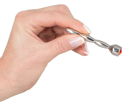 Стальной уретральный плаг с кристаллом в основании Orion 05347650000