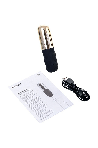 Чёрно-золотистая вибропуля Satisfyer Mini Lovely Honey J2018-43-2