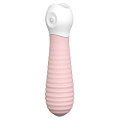 Розовый силиконовый мини-вибромассажёр Dream Toys RIBBED BABY BOO 21387 (12 см)