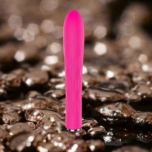 Металлический розовый вибратор с силиконовой насадкой Nalone CiCi VS-VR39 (16,5 см)