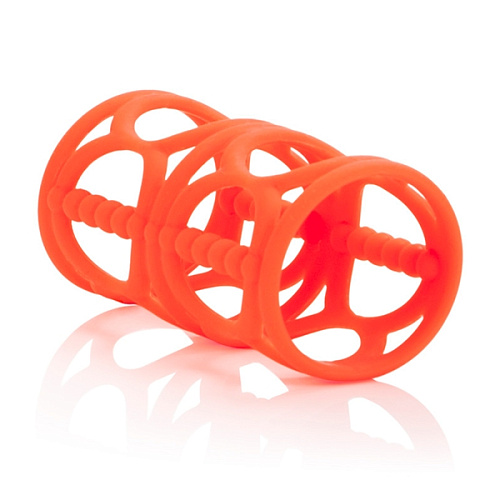 Набор оранжевых насадок на пенис California Exotic Novelties Posh Silicone Lovers Cages SE-1369-40-3