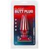 Красная анальная пробка Doc Johnson Butt Plugs Smooth Classic Slim/Medium 0244-10-CD (13,5 см)