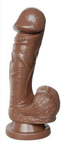 Коричневый фаллоимитатор Howells Big Glans Dong 84003 brown (19 см)