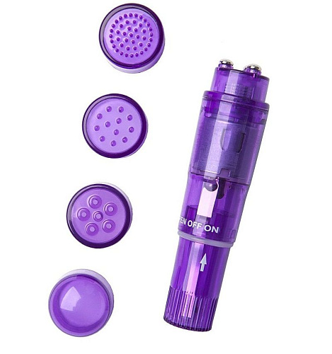 Фиолетовая виброракета с 4 насадками Erotist 541015