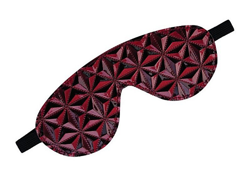 Чёрная маска на глаза из материала с красным 3d-принтом ToyFa 708030