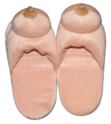 Уютные тапочки телесного цвета Orion «Грудь» 0777420