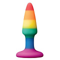Разноцветная анальная втулка Dream Toys RAINBOW ANAL PLUG MINI 21741 (9 см)