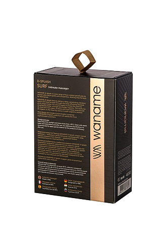 Чёрно-золотой клиторальный вибромассажёр WANAME Surf 482001