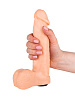 Реалистичная телесного цвета насадка-фаллос на трусиках с плугом LOVETOY (А-Полимер) 281503 (19 см)