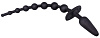 Чёрная анальная цепочка с пробочкой на конце Orion 0504610 (32 см)