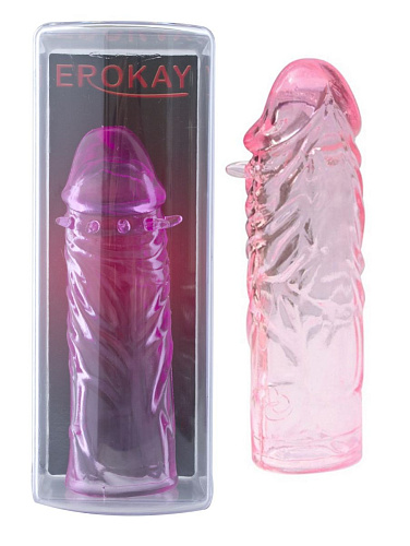 Розовая насадка на пенис Erokay Secret Weapon EK-2219PK