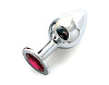 Анальная пробка с рубиновым кристаллом Anal Jewelry Plug BUTT PLUG Large SL-14 (9,5 см)