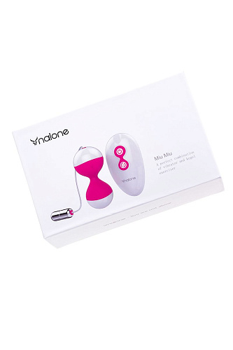 Бело-розовые вагинальные шарики Nalone MiuMiu VS-VR21