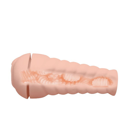 Мега-мастурбатор вагина белого цвета с вибропулей Baile Hedy BM-00900T49