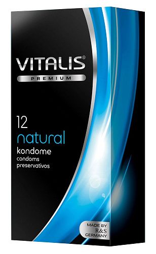 Классические прозрачные презервативы R S GmbH VITALIS PREMIUM №12 natural (12 шт)