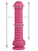 Розовый рельефный фаллоимитатор с мошонкой Сумерки богов 1016-90 BX DD (27,5 см)