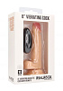 Телесный вибратор-реалистик Shots Media BV Vibrating Realistic Cock 8 With Scrotum REA003SKN (20 см)