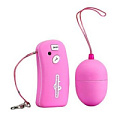Розовое виброяйцо с петелькой на дистанционном пульте управления Seven Creations 2K830ALPK-BX