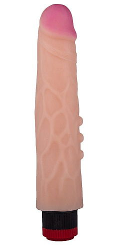 Реалистик с вибрацией и тремя точками с одной из сторон телесного цвета LOVETOY (А-Полимер) 800900 (21,6 см)