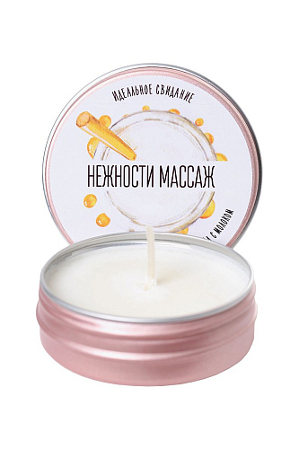 Массажная свеча с ароматом меда с молоком ToyFa «Массаж нежности»  722004