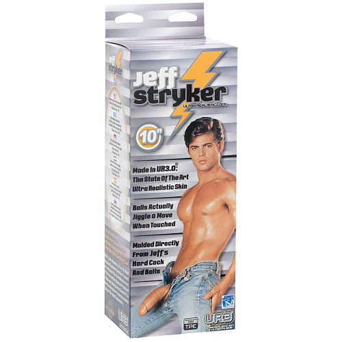 Телесный фаллоимитатор реалистик Doc Johnson «Джеф Страйкер» 0272-02-BX (25,5 см)