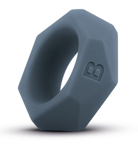 Тёмно-серое эрекционное кольцо в виде гайки EDC Wholesale BON006