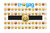 Жёлтый кляп-смайлик с чёрными лентами Shots Media BV Smiley Emoji SLI159-8