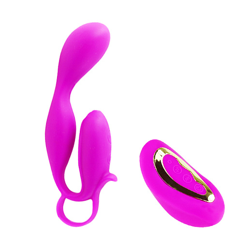 Фиолетовый вибромассажёр Baile Hi-Tech BI-014182 (16,4 см)