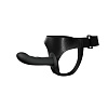 Страпон чёрного цвета на эластичных ремнях Baile Ultra Harness Karin Dildo BW-022051-0801 (16,8 см)