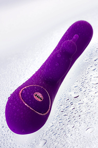 Фиолетовый ротатор с клиторальным стимулятором JOS YUM 783014 (21 см)