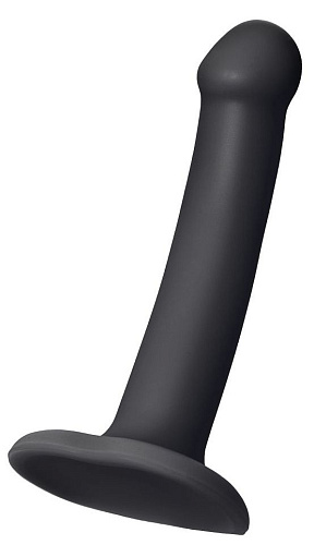 Чёрный фаллос на присоске Strap-on-me Silicone Bendable Dildo S 6013137 (17 см)