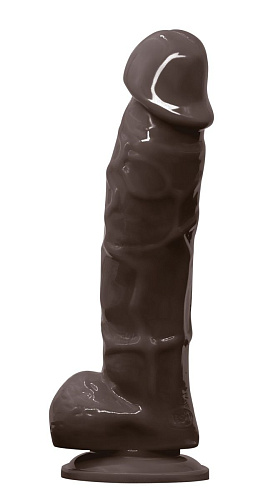 Коричневый фаллоимитатор с мошонкой на присоске NS Novelties 5 Inch Dildo NSN-0925-03 (17,5 см)