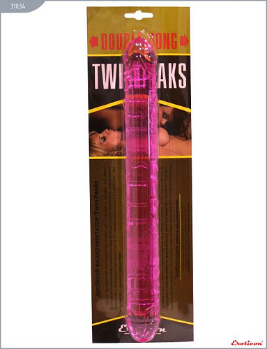 Розовый двусторонний фаллоимитатор Eroticon Twin Peaks 31034 (33,5 см)