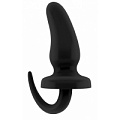 Чёрная анальная пробка с изгибом Shots Media BV SONO №15 SON015BLK