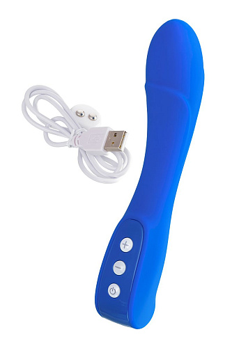 Нереалистичный синий вибратор ToyFa BLURY 561020 (18,5 см)