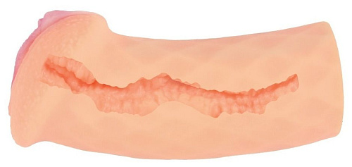 Телесный мастурбатор-вагина с ромбами по поверхности KOKOS ELEGANCE  M01-03-007